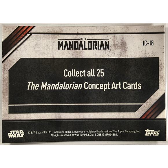 Topps Chrome Star Wars The Mandalorian CONCEPT ART CARDS #IC-18, See Pics! - Picture 2 of 2